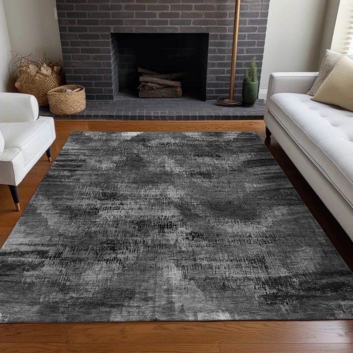 Addison Mayfield Gray AMF792 - 8ft. Round Rug