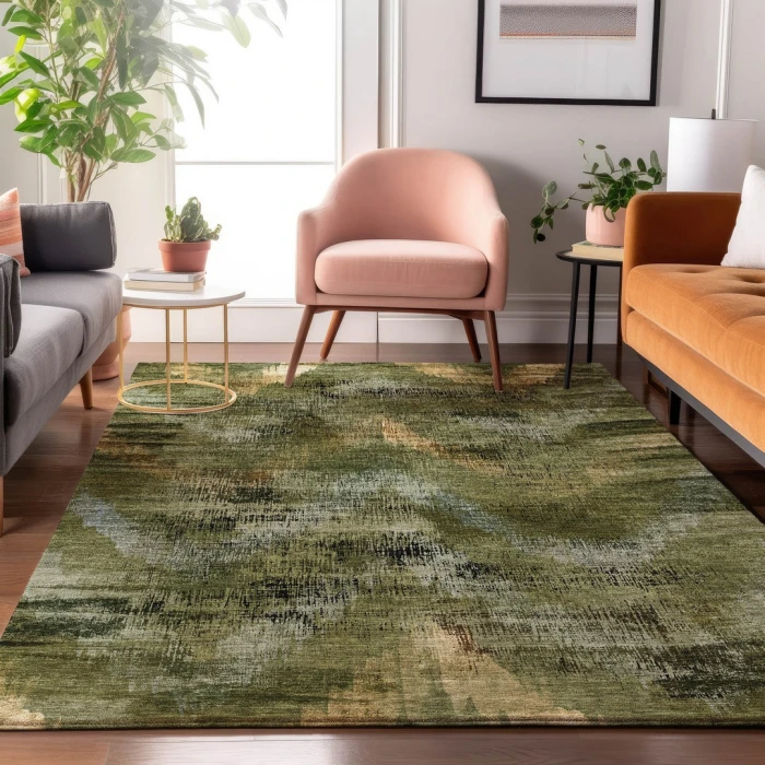 Addison Mayfield Green AMF792 - 8ft. Round Rug