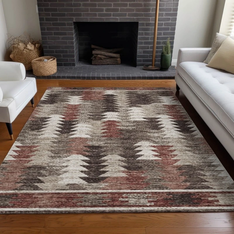 Addison Mayfield Brown AMF798 - 8ft. Round Rug