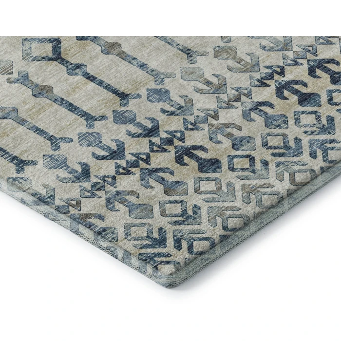 Addison Mayfield Blue AMF79 - 8ft. Round Rug