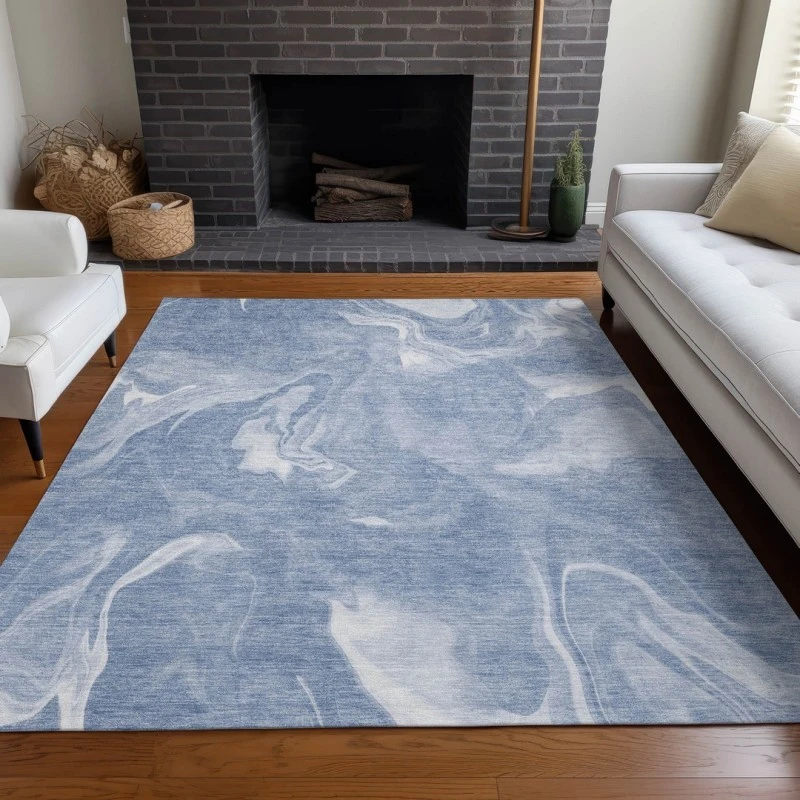 Addison Mayfield Blue AMF802 - 8ft. Round Rug