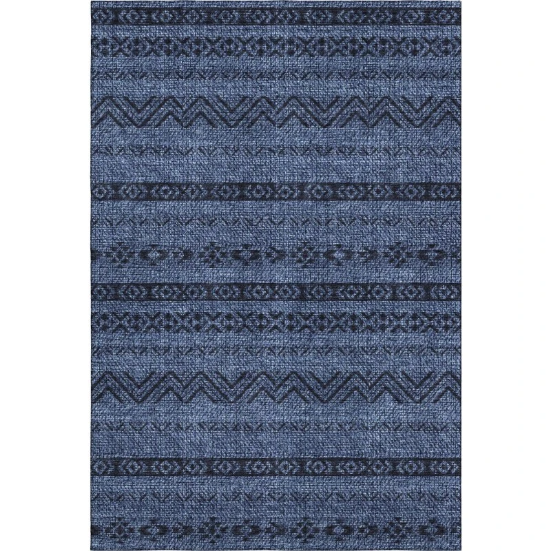 Addison Mayfield Blue AMF803 - 8ft. Round Rug