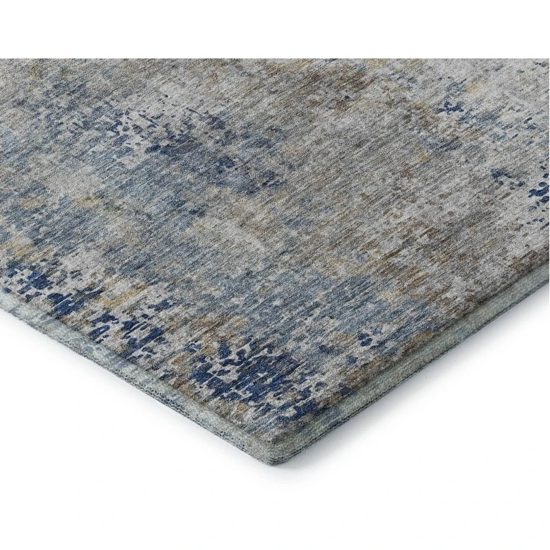 Addison Mayfield Blue AMF814 - 8ft. Round Rug
