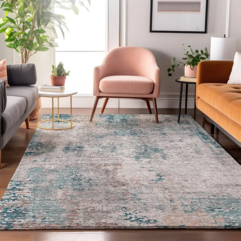 Addison Mayfield Teal AMF814 - 8ft. Round Rug