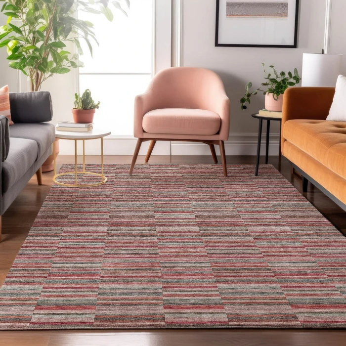 Addison Mayfield Red AMF816 - 8ft. Round Rug
