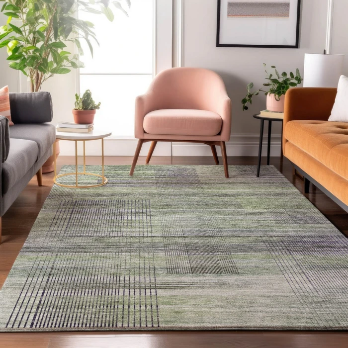 Addison Mayfield Green AMF819 - 8ft. Round Rug