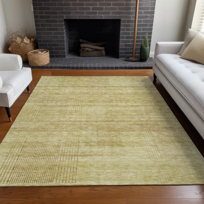 Addison Mayfield Gold AMF820 - 8ft. Round Rug