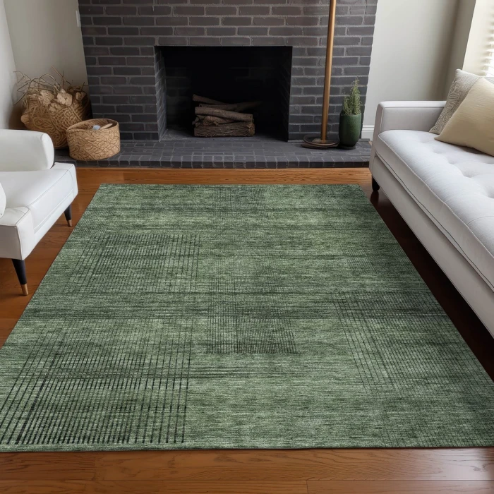 Addison Mayfield Green AMF820 - 8ft. Round Rug