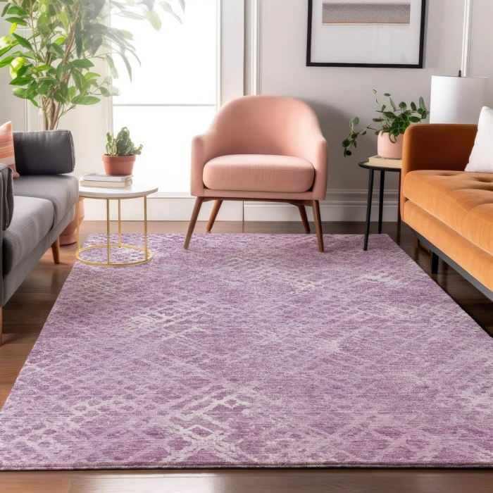 Addison Mayfield Purple AMF825 - 8ft. Round Rug