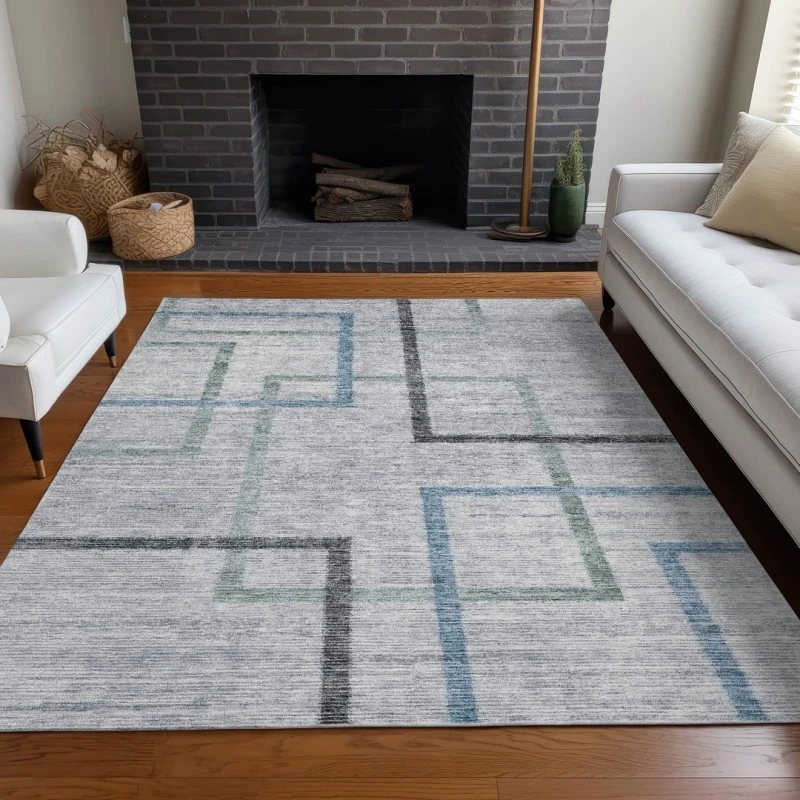 Addison Mayfield Gray AMF826 - 8ft. Round Rug