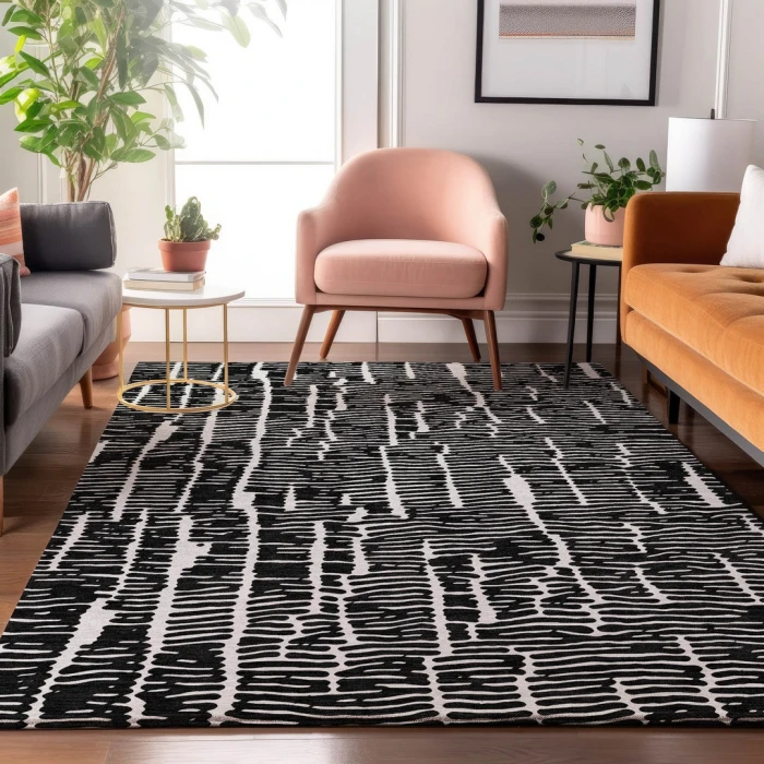 Addison Mayfield Black AMF830 2ft. 3in. x 7ft. 6in. Rect. Rug