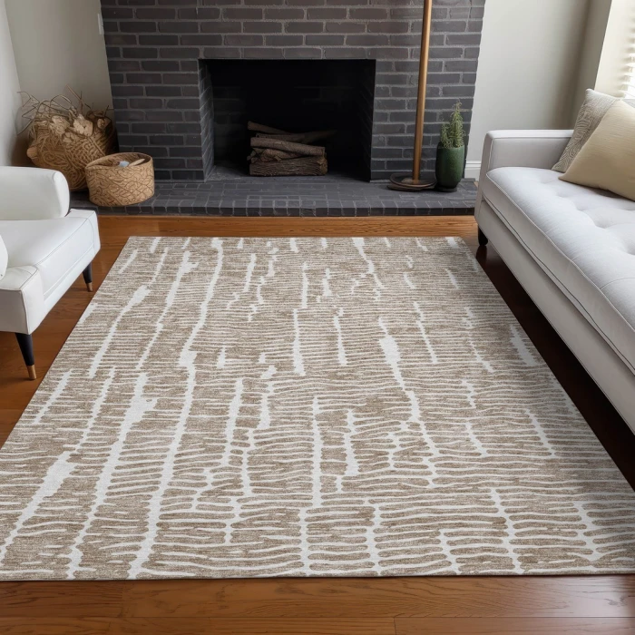 Addison Mayfield Brown AMF830 - 8ft. Round Rug