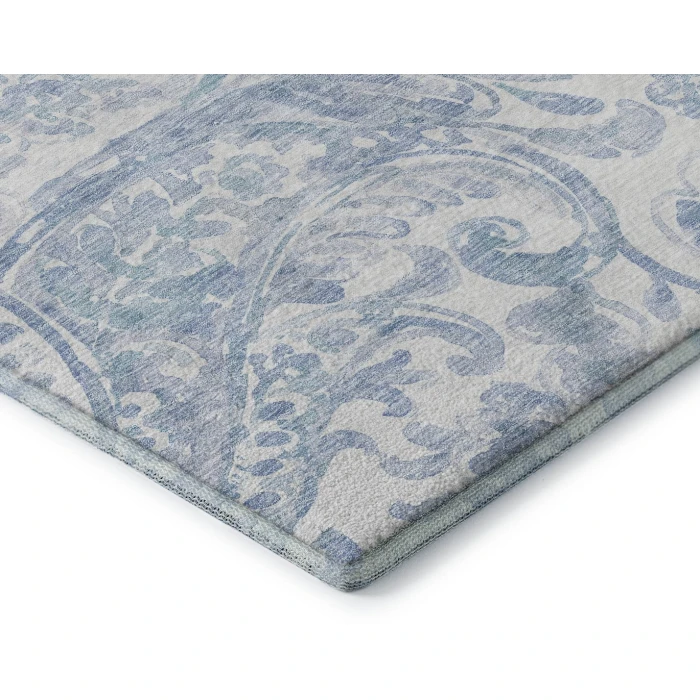 Addison Mayfield Blue AMF835 - 8ft. Round Rug