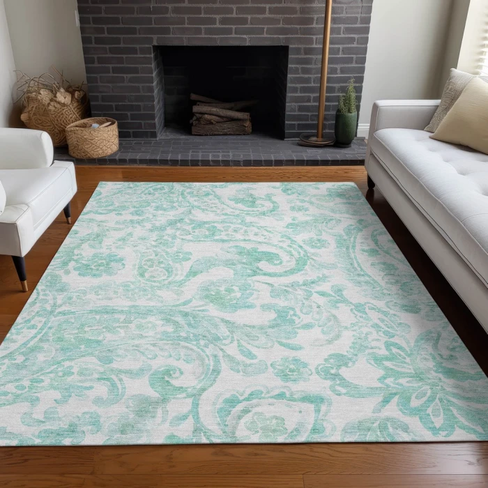 Addison Mayfield Teal AMF835 2ft. 3in. x 7ft. 6in. Rect. Rug