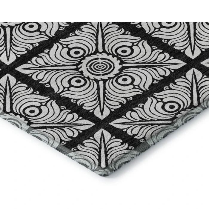 Addison Mayfield Black AMF854 - 8ft. Round Rug