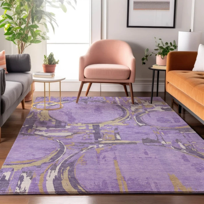 Addison Mayfield Purple AMF855 2ft. 3in. x 7ft. 6in. Rect. Rug