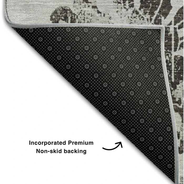 Addison Mayfield Gray AMF856 - 8ft. Round Rug