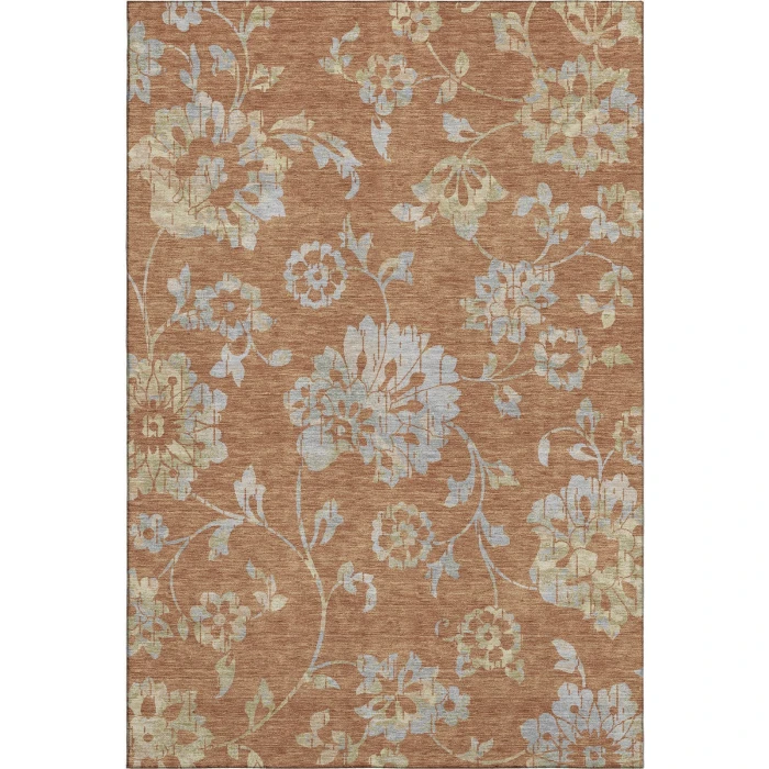 Addison Mayfield Orange AMF856 - 8ft. Round Rug