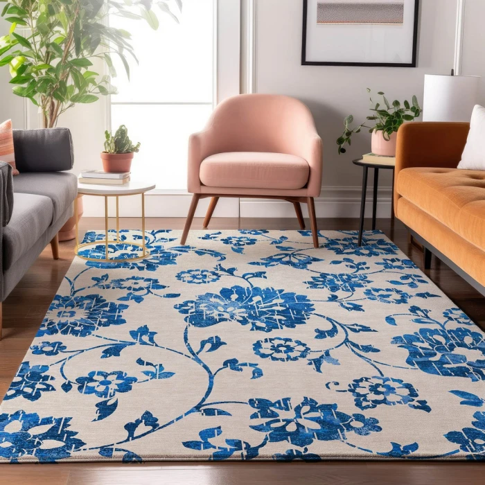 Addison Mayfield Ivory AMF856 - 8ft. Round Rug