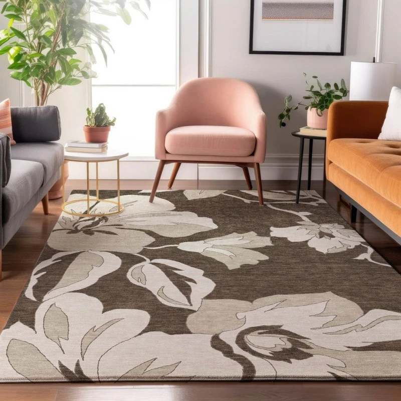 Addison Mayfield Brown AMF857 - 8ft. Round Rug