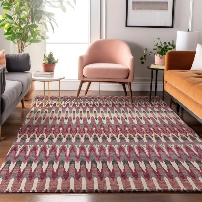 Addison Mayfield Pink AMF860 - 8ft. Round Rug