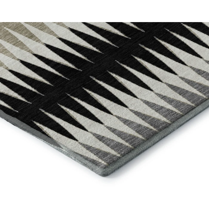 Addison Mayfield Black AMF867 - 8ft. Round Rug
