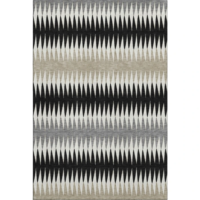 Addison Mayfield Black AMF867 - 8ft. Round Rug