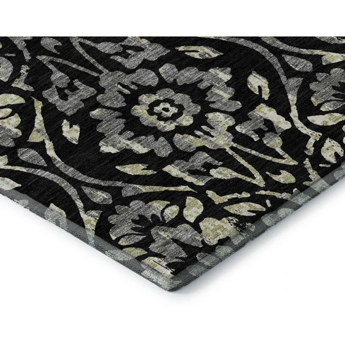 Addison Mayfield Black AMF868 - 8ft. Round Rug
