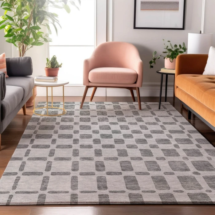 Addison Mayfield Gray AMF871 - 8ft. Round Rug