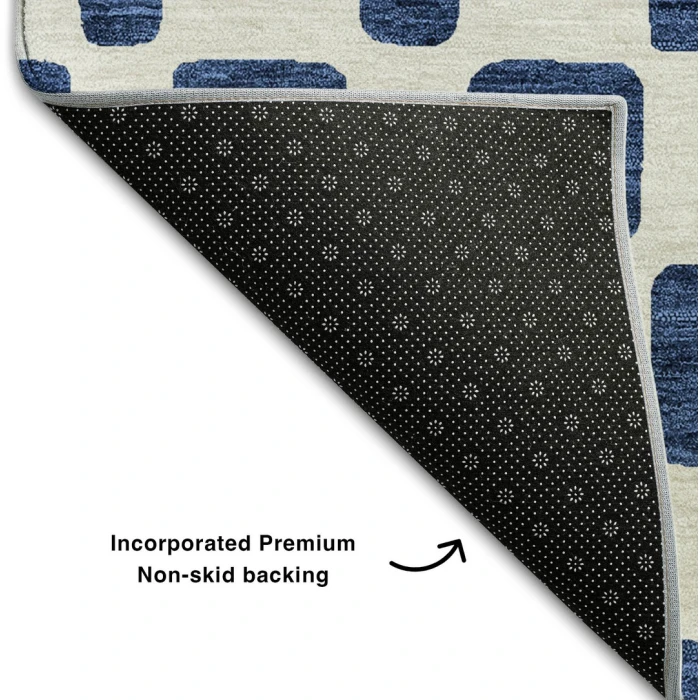 Addison Mayfield Blue AMF871 - 8ft. Round Rug