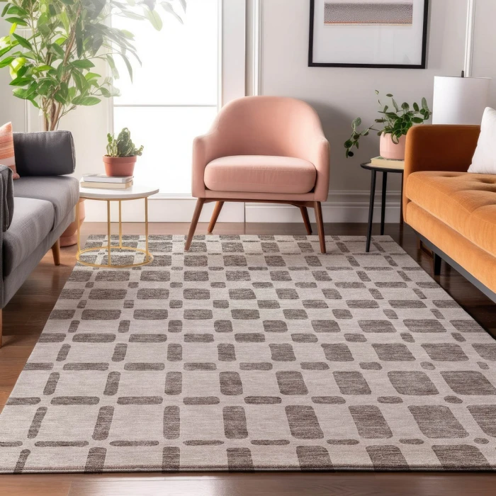 Addison Mayfield Brown AMF871 - 8ft. Round Rug