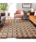 Addison Mayfield Orange AMF871 - 8ft. Round Rug