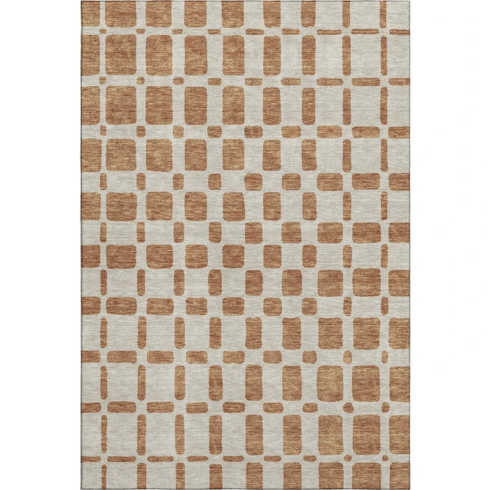 Addison Mayfield Orange AMF871 - 8ft. Round Rug