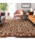 Addison Mayfield Orange AMF875 - 8ft. Round Rug
