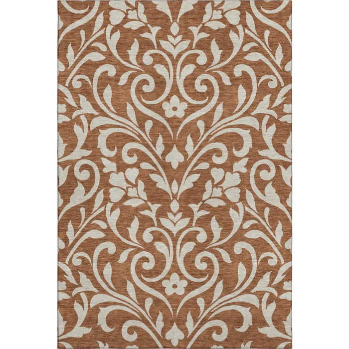 Addison Mayfield Orange AMF875 - 8ft. Round Rug