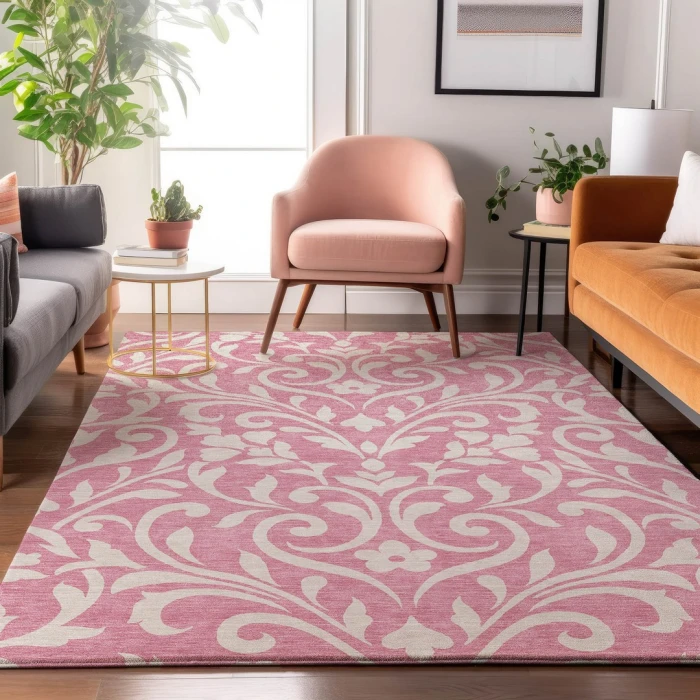 Addison Mayfield Pink AMF875 - 8ft. Round Rug