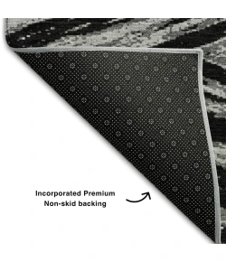 Addison Mayfield Black AMF876 - 8ft. Round Rug