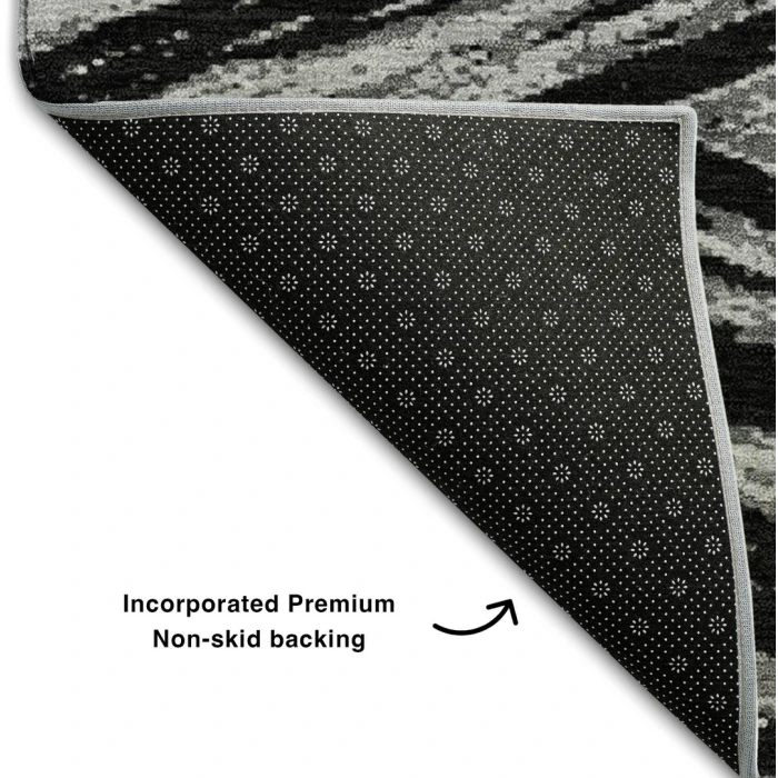 Addison Mayfield Black AMF876 - 8ft. Round Rug