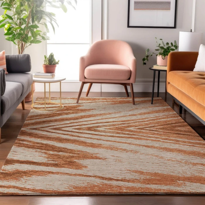 Addison Mayfield Orange AMF876 9ft. x 12ft. Rect. Rug