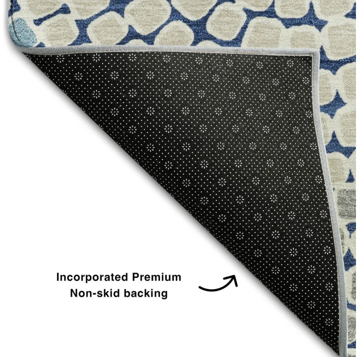 Addison Mayfield Blue AMF882 - 8ft. Round Rug