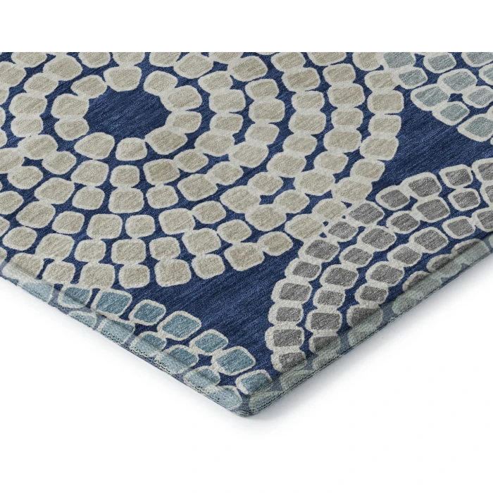 Addison Mayfield Blue AMF882 - 8ft. Round Rug