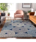 Addison Mayfield Blue AMF882 - 8ft. Round Rug