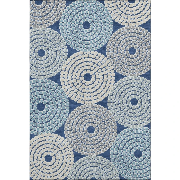 Addison Mayfield Blue AMF882 - 8ft. Round Rug