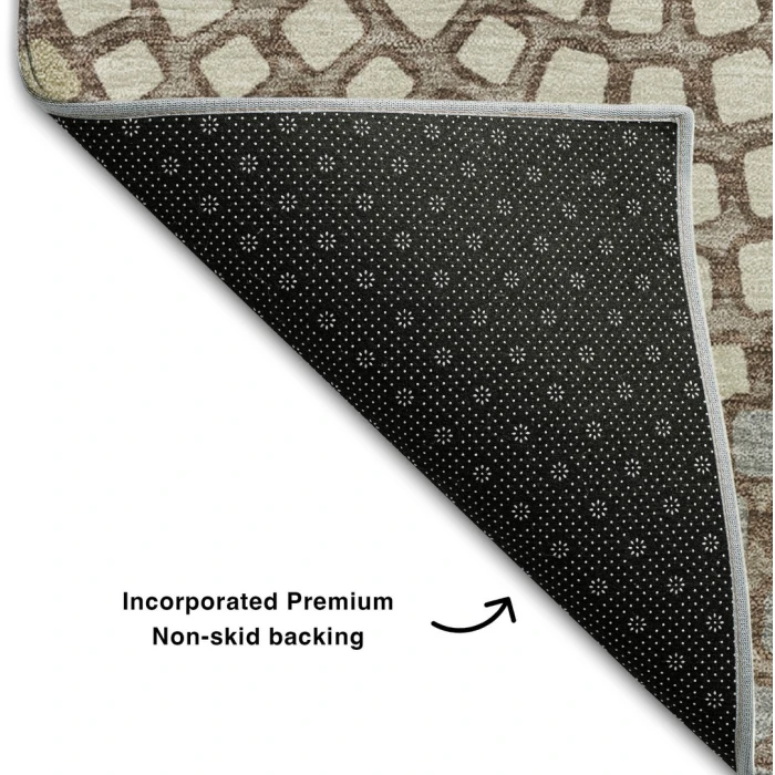 Addison Mayfield Brown AMF882 - 8ft. Round Rug