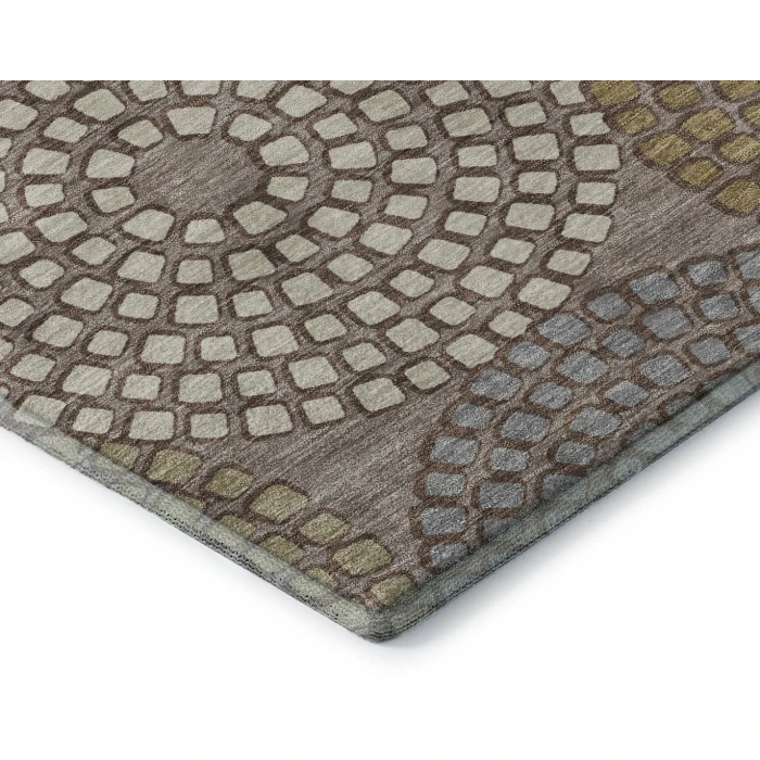 Addison Mayfield Brown AMF882 - 8ft. Round Rug