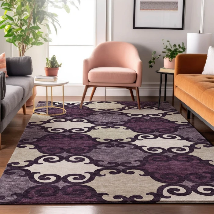 Addison Mayfield Purple AMF883 8ft. x 10ft. Rect. Rug