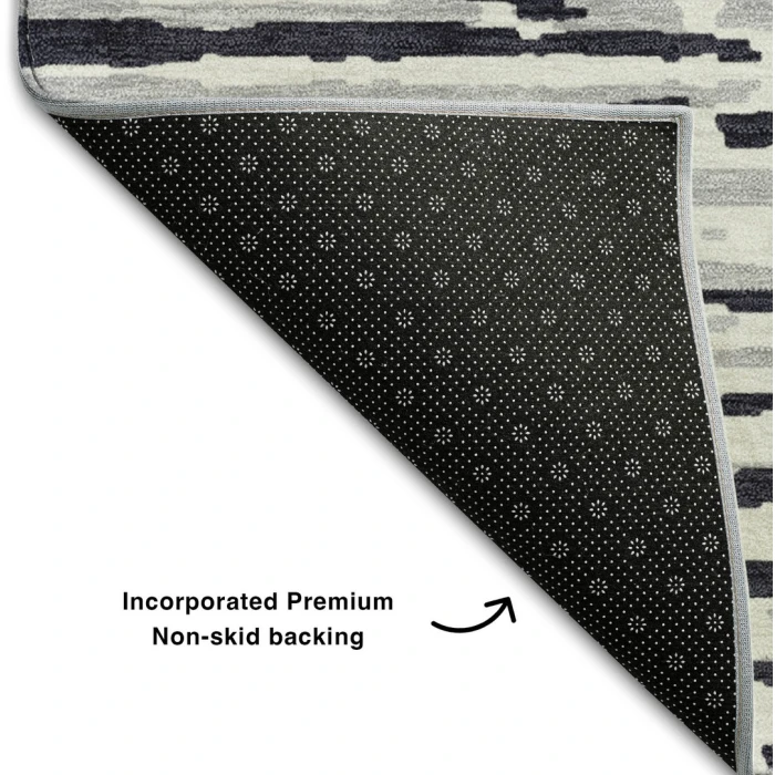 Addison Mayfield Black AMF888 - 8ft. Round Rug