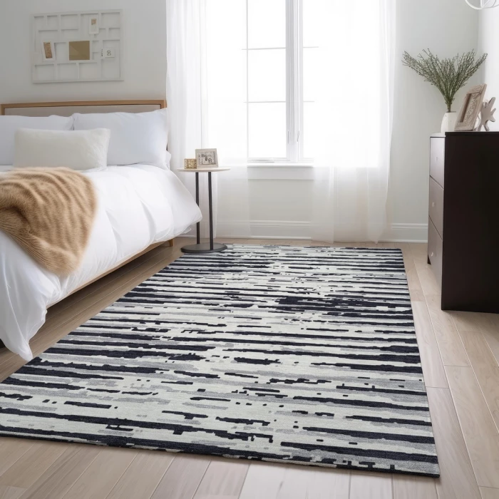 Addison Mayfield Black AMF888 - 8ft. Round Rug