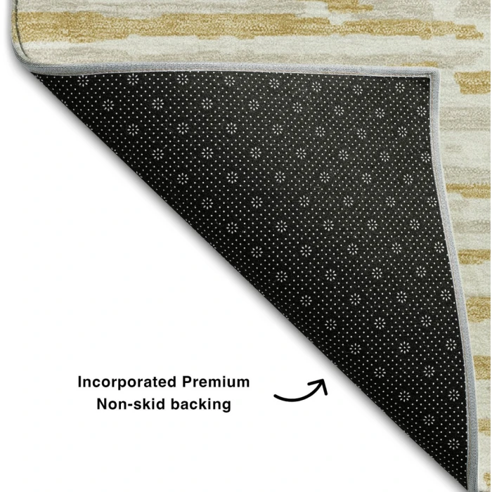 Addison Mayfield Gold AMF888 - 8ft. Round Rug