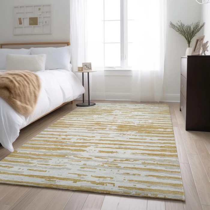 Addison Mayfield Gold AMF888 - 8ft. Round Rug